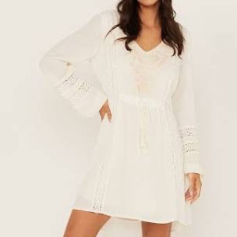 Idyllwind Jessie Western Romance Ivory Women's Mini‎ Dress Sz S
